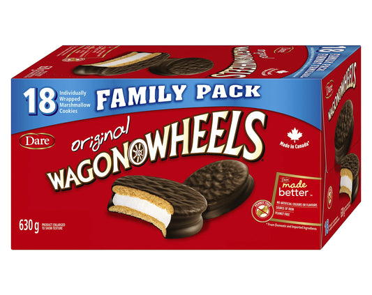 Dare Wagon Wheels Original Cookies Family Pack 630g/22.2oz, 18 pack (Shipped from Canada)