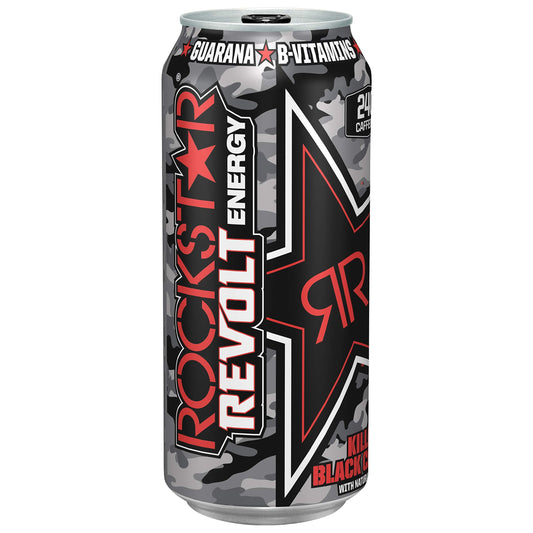 Rockstar Black Cherry Energy Drink Revolt 473ml/15.99oz (Shipped from Canada)
