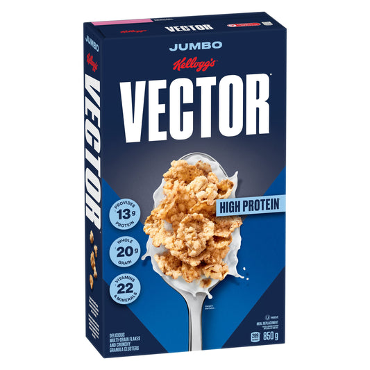 Kellogg's Vector Meal Replacement Cereal Jumbo Size 850g/30oz (Shipped from Canada)