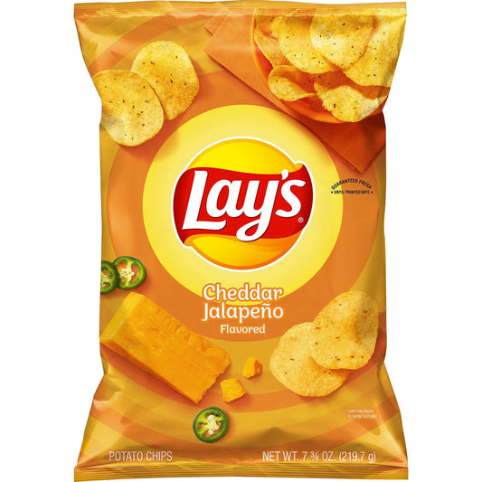 Lays Cheddar Jalapeno Flavored Potato Chips