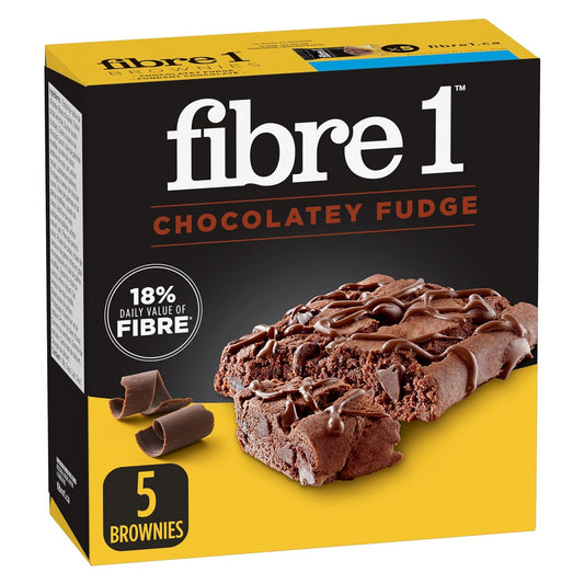 Fiber 1 Chocolatey Fudge Brownies 125g/4.4oz (Shipped from Canada)
