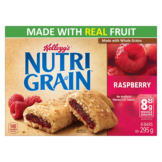 Kellogg's Nutri Grain Cereal Bars Raspberry 295g/10.4oz (Shipped from Canada)