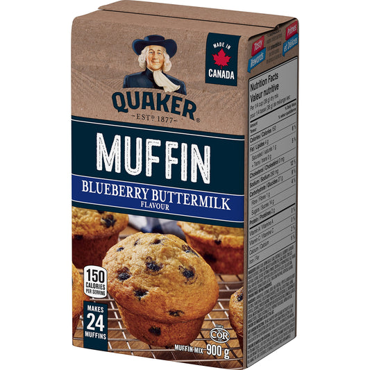 Quaker Muffin Mix Blueberry 900g/31.74oz (Shipped from Canada)