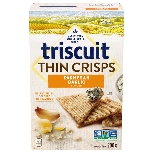 Triscuit Thin Crisps Parmesan Garlic 200g/7.1oz (Shipped from Canada)