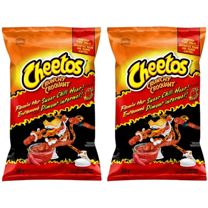 Cheetos Crunchy Flamin' Hot Sweet Chili Heat! Cheese Flavoured Snacks, 268g/9.5oz (Shipped from Canada)