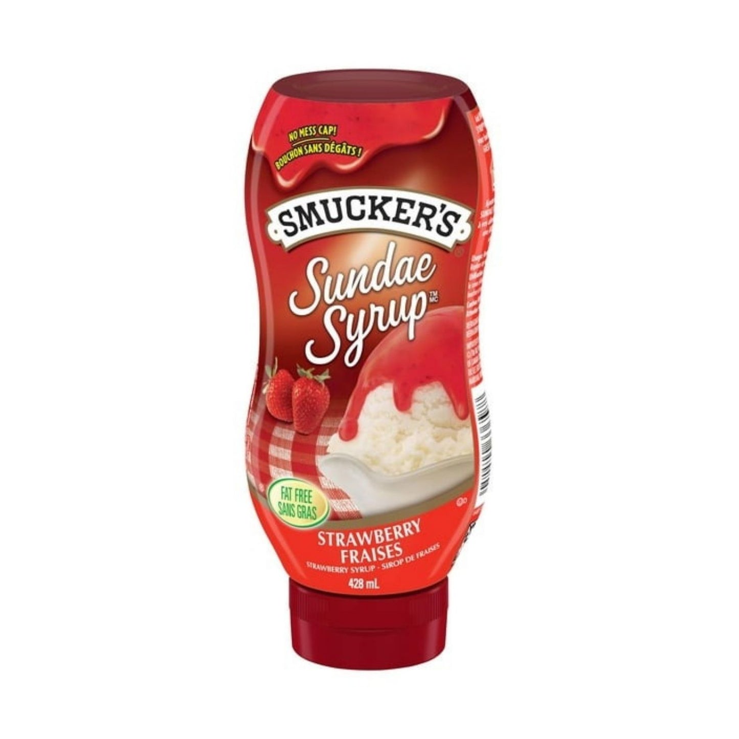 Smucker's Sundae Syrup Strawberry Flavoured Syrup, 428 mL/14.5 fl. oz (Shipped from Canada)