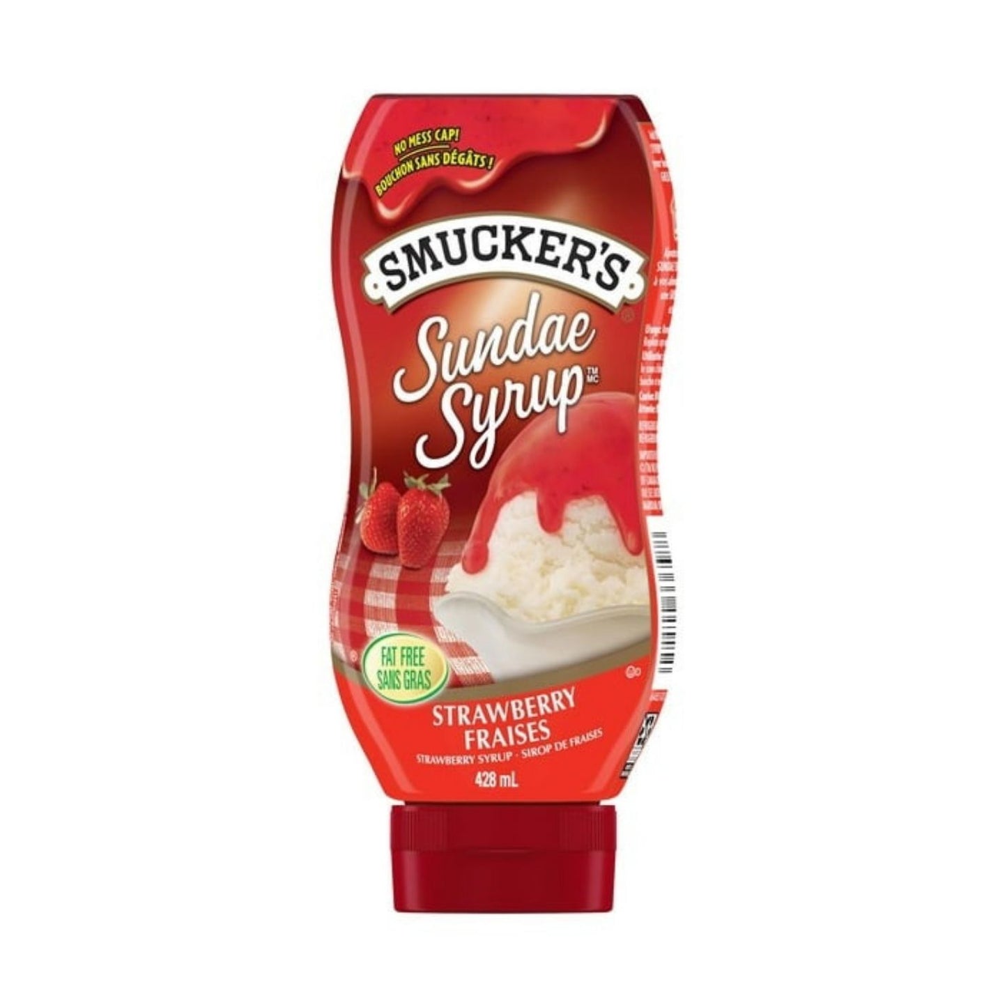 Smucker's Sundae Syrup Strawberry Flavoured Syrup, 428 mL/14.5 fl. oz (Shipped from Canada)