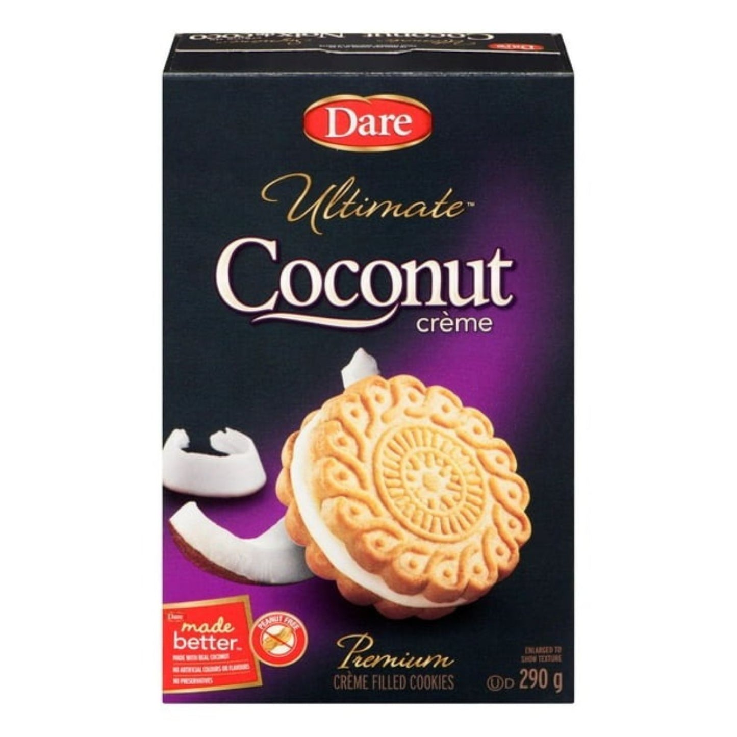 Dare Ultimate Coconut Creme Sandwich Cookies 290g/10.2oz (Shipped from Canada)