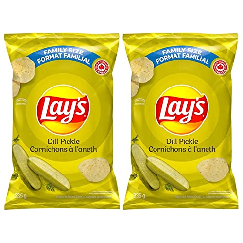 Lays Dill Pickle Potato Chips Family Bag pack of 2