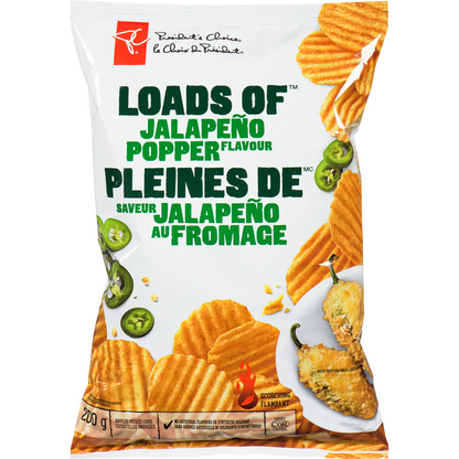 Presidents Choice Jalapeno Popper Potato Chips front cover