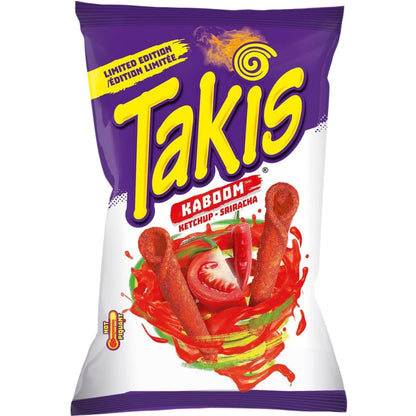 Takis Kaboom Ketchup-Sriracha Rolled Tortilla Chips 280g/9.9oz (Shipped from Canada)