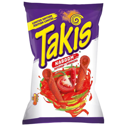 Takis Kaboom Ketchup-Sriracha Rolled Tortilla Chips 280g/9.9oz (Shipped from Canada)