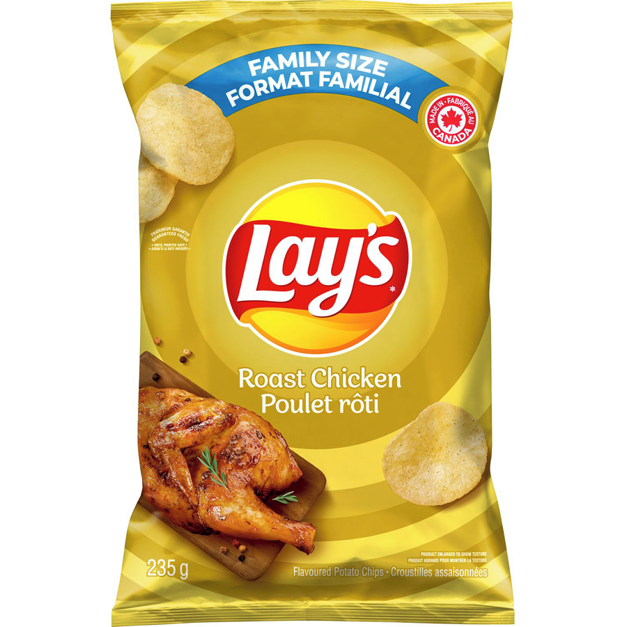 Lays Roast Chicken Potato Chips Family Bag pack of 1