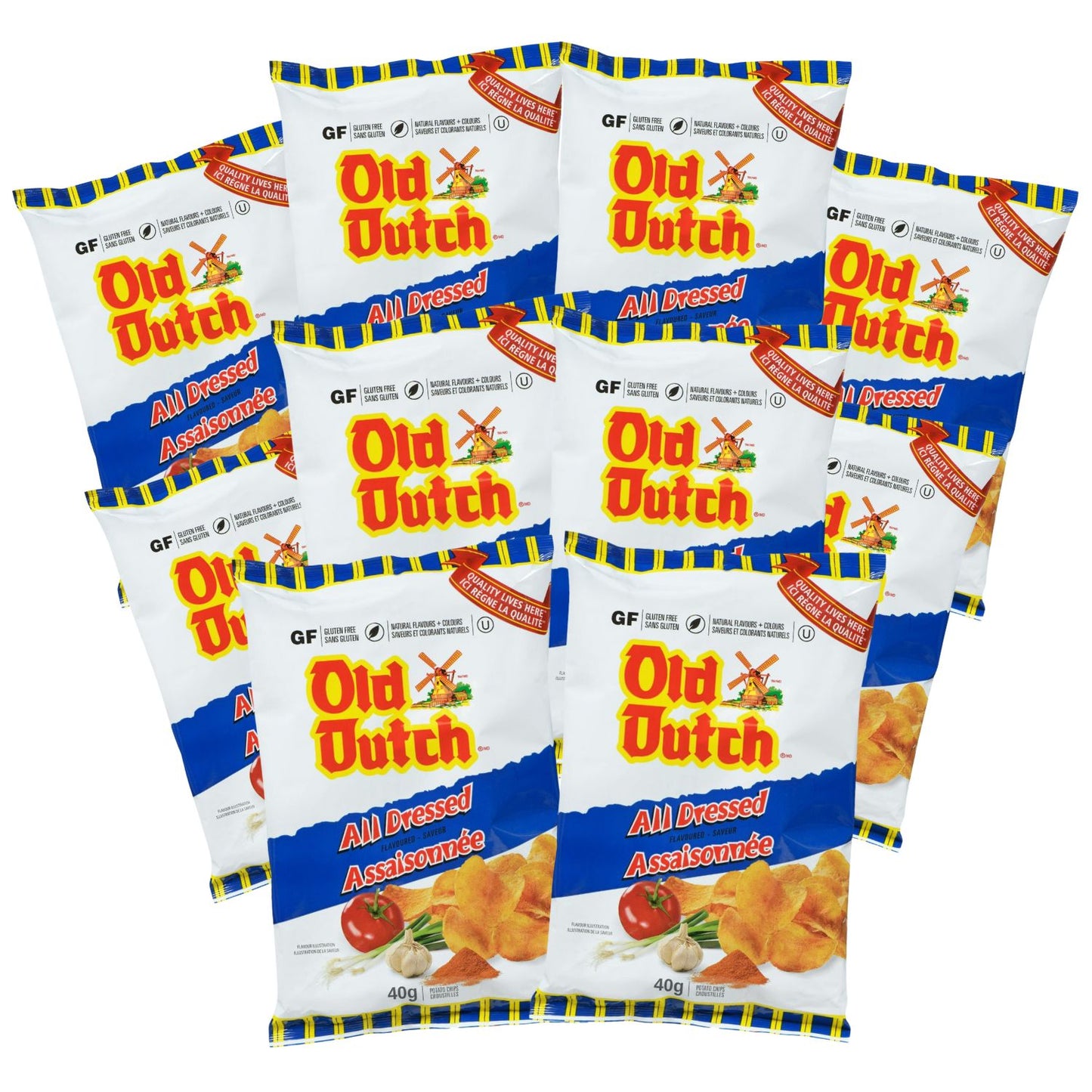 Old Dutch All Dressed Potato Chips, 40g/1.4oz (Shipped from Canada)