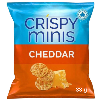 Quaker Crispy Minis Cheddar Brown Rice Chips, 33g/1.2 oz (Shipped from Canada)