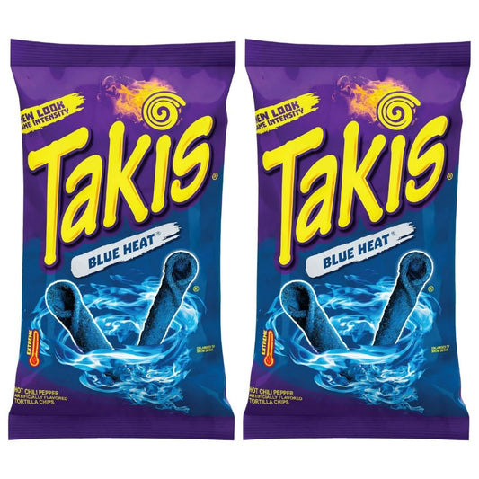 Takis Blue Heat Hot Chili Tortilla Chips, 260g/9.2oz (Shipped from Canada)