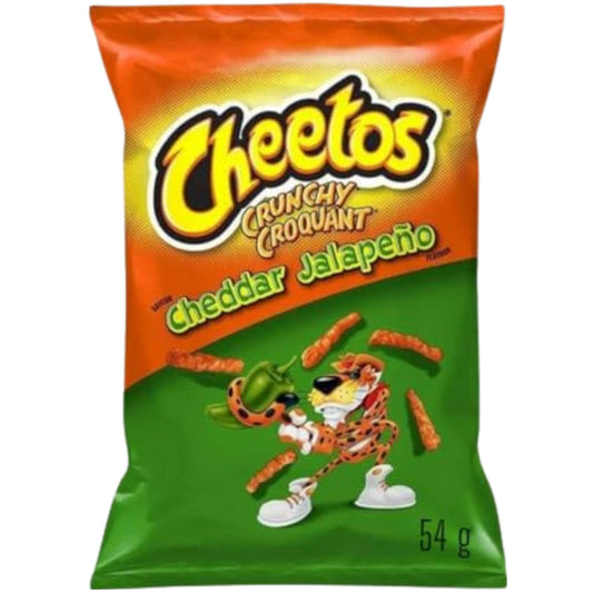 Cheetos Crunchy Flavoured Snacks, Cheddar Jalapeño Flavour Cheese 54g/1.90 oz (Shipped from Canada)