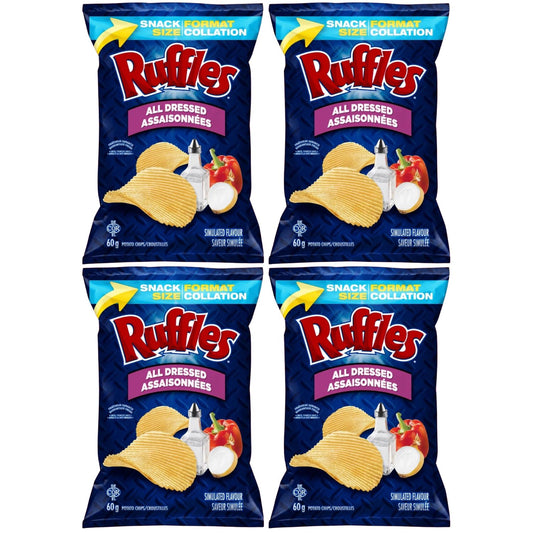 Ruffles All Dressed Flavoured Potato Chips, 60g/2.1 oz (Shipped from Canada)