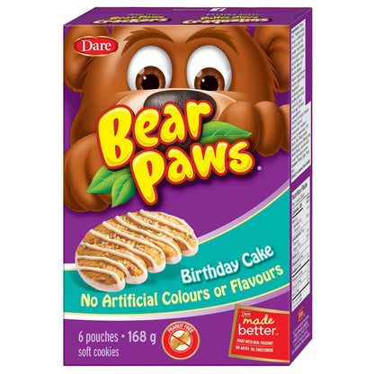 Dare Bear Paws Birthday Cake Soft Cookies, 168g/5.92oz (Shipped from Canada)