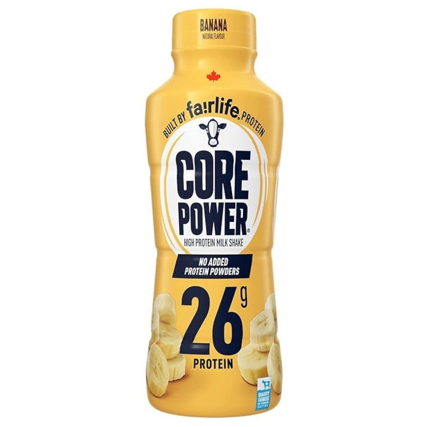 Fairlife Core Power 26g Protein Milk Shakes Banana Made with Canadian Milk, 414mL/14 fl. oz. (Shipped from Canada)