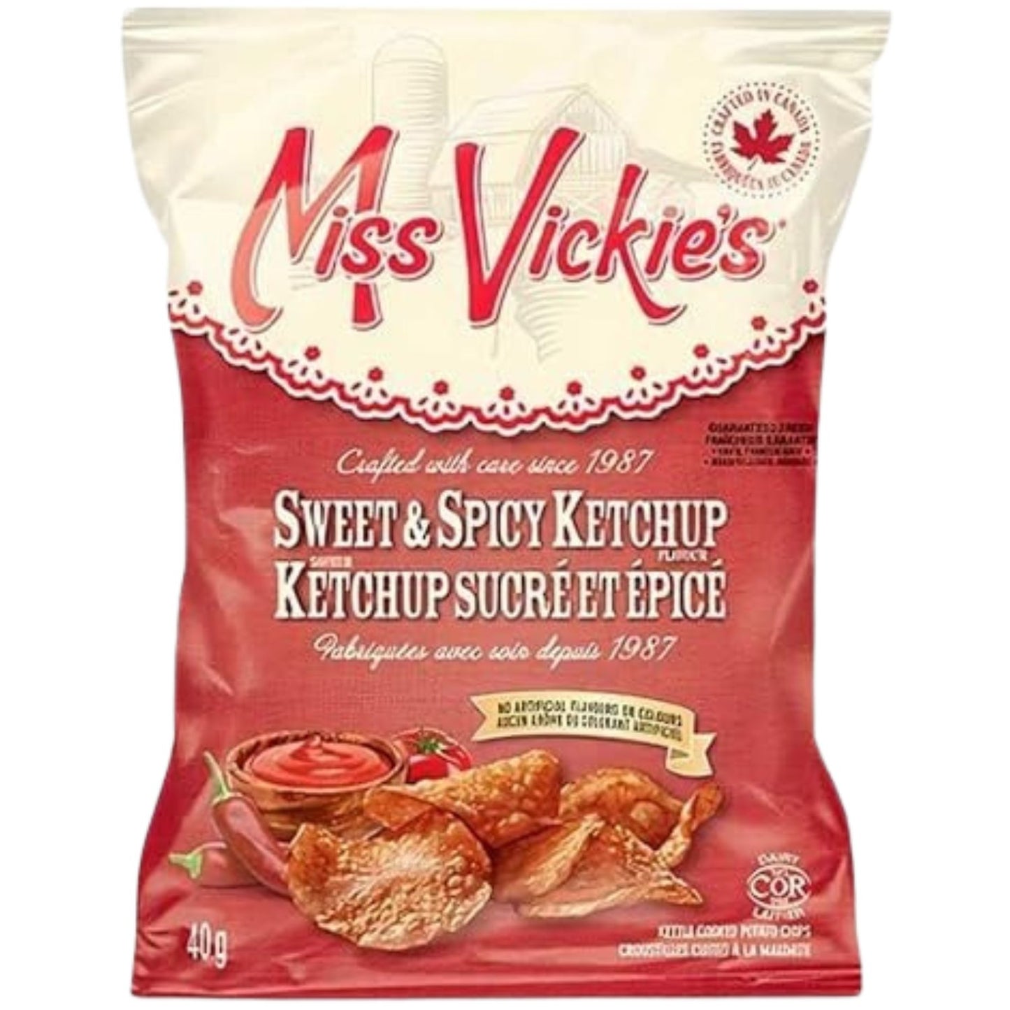 Miss Vickie's Kettle Cooked Sweet & Spicy Ketchup Potato Chips, 40g/1.4oz (Shipped from Canada)