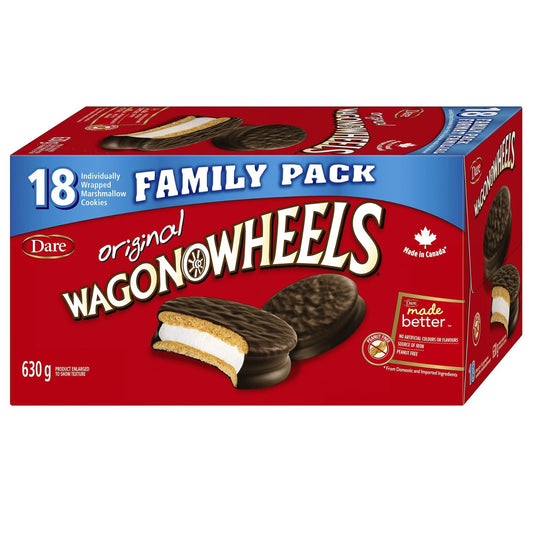 Dare Wagon Wheels Original Cookies Family Pack 630g/22.2oz, 18 pack (Shipped from Canada)