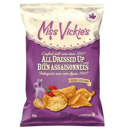 Miss Vickie's Kettle Cooked Potato Chips, All Dressed Up, 40g/1.4oz (Shipped from Canada)