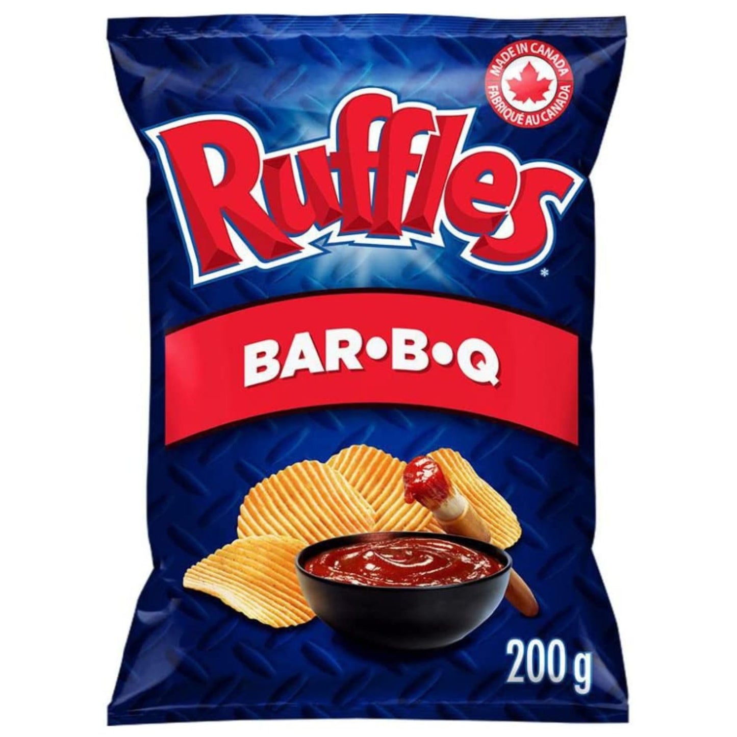 Ruffles Barbecue Potato Chips 200g/7oz (Shipped from Canada)