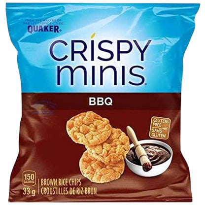 Quaker Crispy Minis Brown Rice Chips BBQ, 33g/1.2 oz (Shipped from Canada)