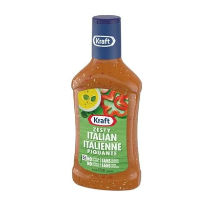 Zesty Italian Salad Dressing, Kraft, 475ml/16.1 fl. oz (Shipped from Canada)