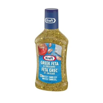 Greek Feta and Oregano Salad Dressing, Kraft, 475ml/16.1 fl. oz (Shipped from Canada)