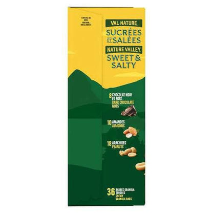 Nature Valley Sweet & Salty Granola Bars Variety Pack, 36 Count, 1.26kg/2.8 lbs (Shipped from Canada)