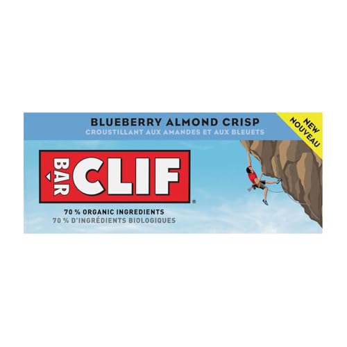 Clif Energy Bars, Blueberry Almond Crisp, Plant Based Food - New, 6 x 68g/2.4 oz (Shipped from Canada)