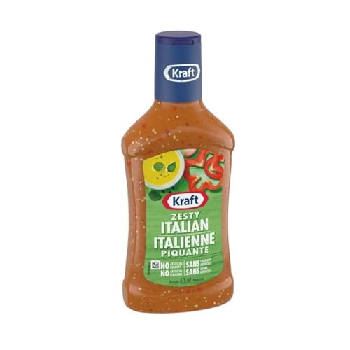 Zesty Italian Salad Dressing, Kraft, 475ml/16.1 fl. oz (Shipped from Canada)