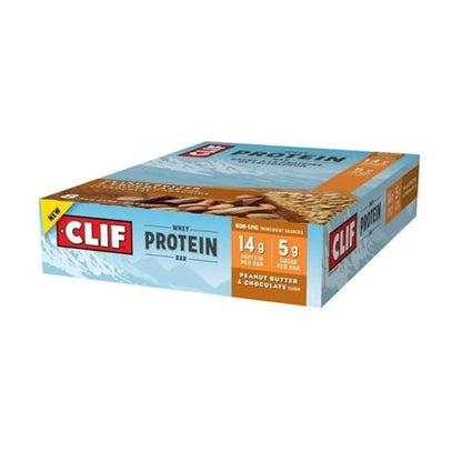 Clif Whey Protein Bars, Chocolate Peanut Butter, GMO Free, 8 x 56g/2 oz (Shipped from Canada)