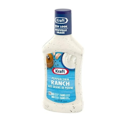 Peppercorn and Ranch Salad Dressing, Kraft, 475ml/16.1 fl. oz (Shipped from Canada)