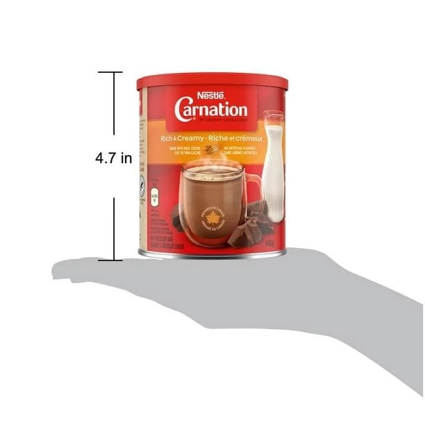 Nestle Carnation Rich and Creamy Hot Chocolate, Canister, 450g/15.9oz (Shipped from Canada)