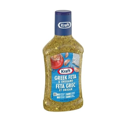 Greek Feta and Oregano Salad Dressing, Kraft, 475ml/16.1 fl. oz (Shipped from Canada)