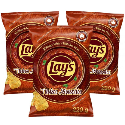 Lay's Tikka Masala Holiday Table Flavoured Potato Chips, 220 g/7.8 oz (Shipped from Canada)