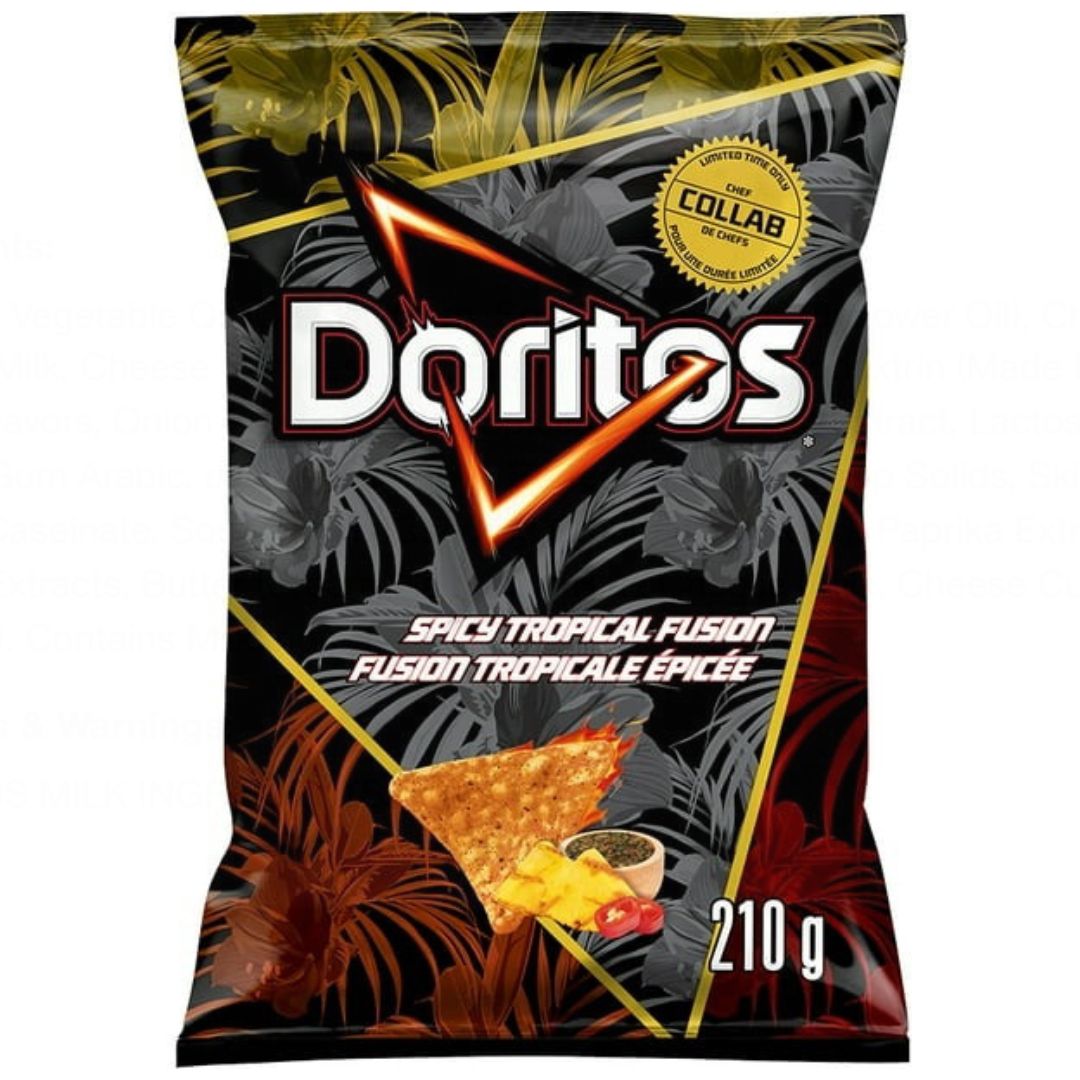 Doritos Spicy Tropical Fusion Flavoured Tortilla Chips, 210 g/7.4 oz (Shipped from Canada)