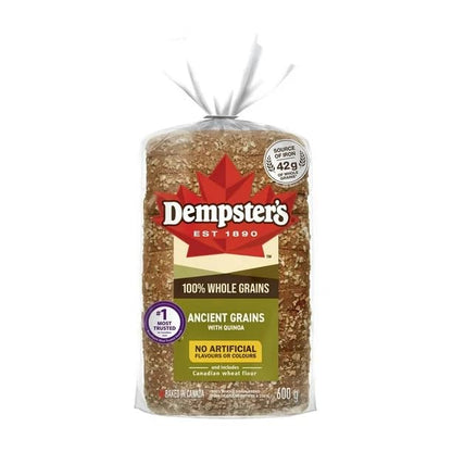 Dempster’s 100% Whole Grains Ancient Grains with Quinoa Sliced Bread, 600g/21.16oz (Shipped from Canada)