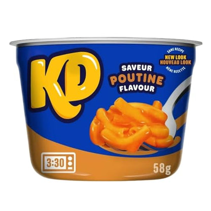 Kraft Dinner Poutine Macaroni & Cheese Snack Cup, Kraft Dinner Poutine Macaroni & Cheese Snack Meal 58G/2.04oz (Shipped from Canada)