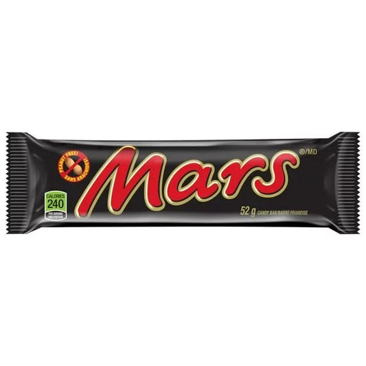 MARS, Peanut Free Chocolate Candy Bar, Full Size 1 Bar 52g/1.83oz (Includes Ice Pack) (Shipped from Canada)