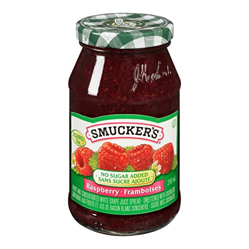 Smucker's No Sugar Added Raspberry Fruit And Concentrated White Grape Juice Spread, 310ml/10.4oz (Shipped from Canada)