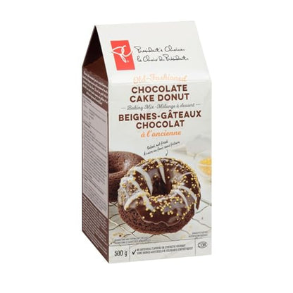 President's Choice Old-Fashioned Chocolate Cake Donut Baking Mix, 500g/17.6 oz (Shipped from Canada)