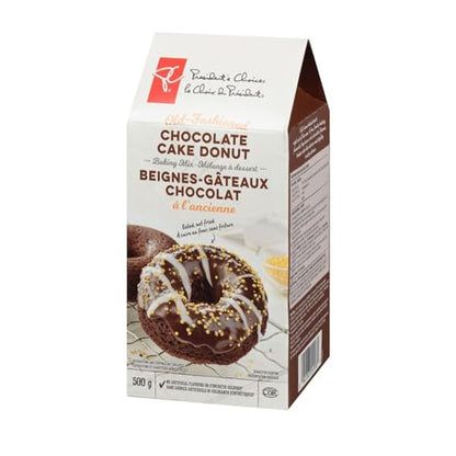 President's Choice Old-Fashioned Chocolate Cake Donut Baking Mix, 500g/17.6 oz (Shipped from Canada)