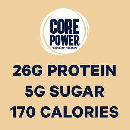 Fairlife Core Power 26g Protein Milk Shakes, Vanilla Made with Canadian Milk, 414mL/14 fl. oz. (Shipped from Canada)