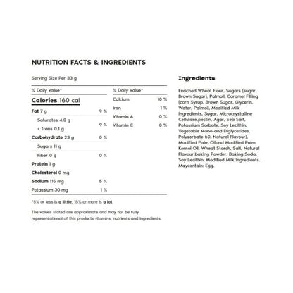 President's Choice Creme Filled Salted Caramel Sandwich Nutrition Facts