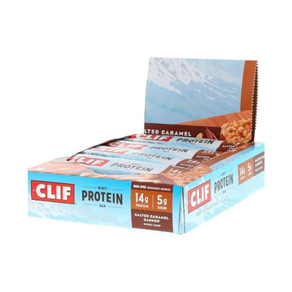 Clif Whey Protein Bar, Salted Caramel Cashew, Non-GMO, Kosher, Natural Flavor, 8 x 56g/2 oz (Shipped from Canada)