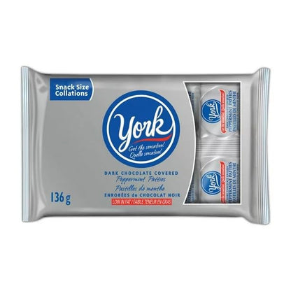 YORK Dark Chocolate Peppermint Patties, 8 units 136g/4.79oz (Shipped from Canada)